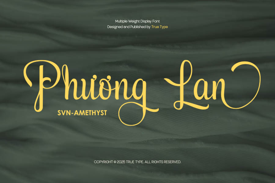 Tải Miễn Phí - Font chữ SVN Amethyst uốn lượn Việt hóa